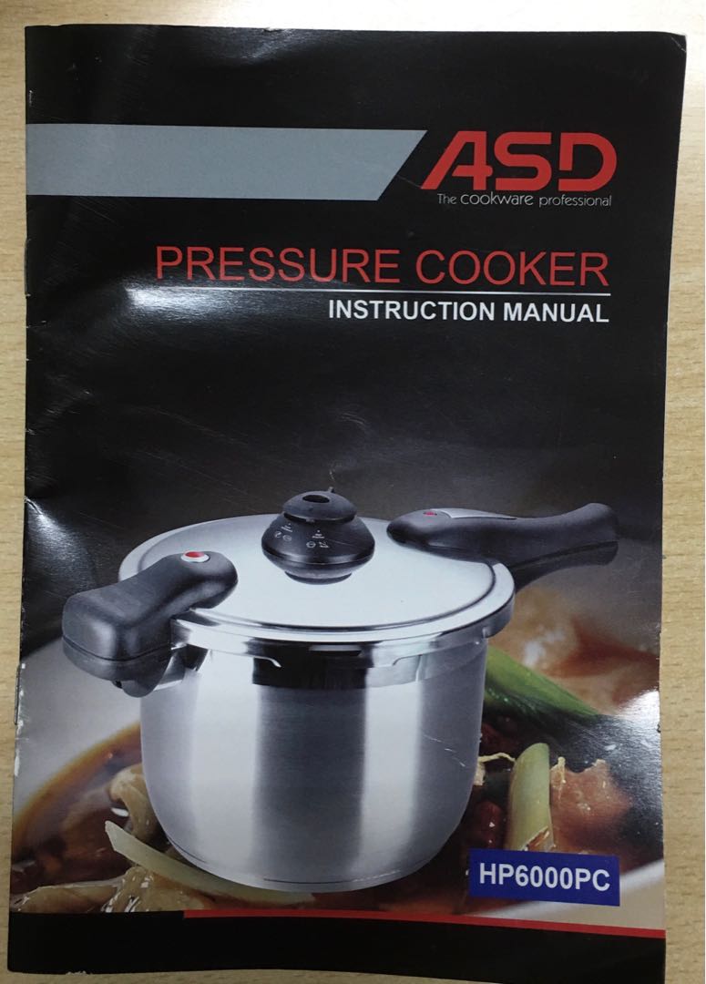 Asd pressure cooker manual 2025