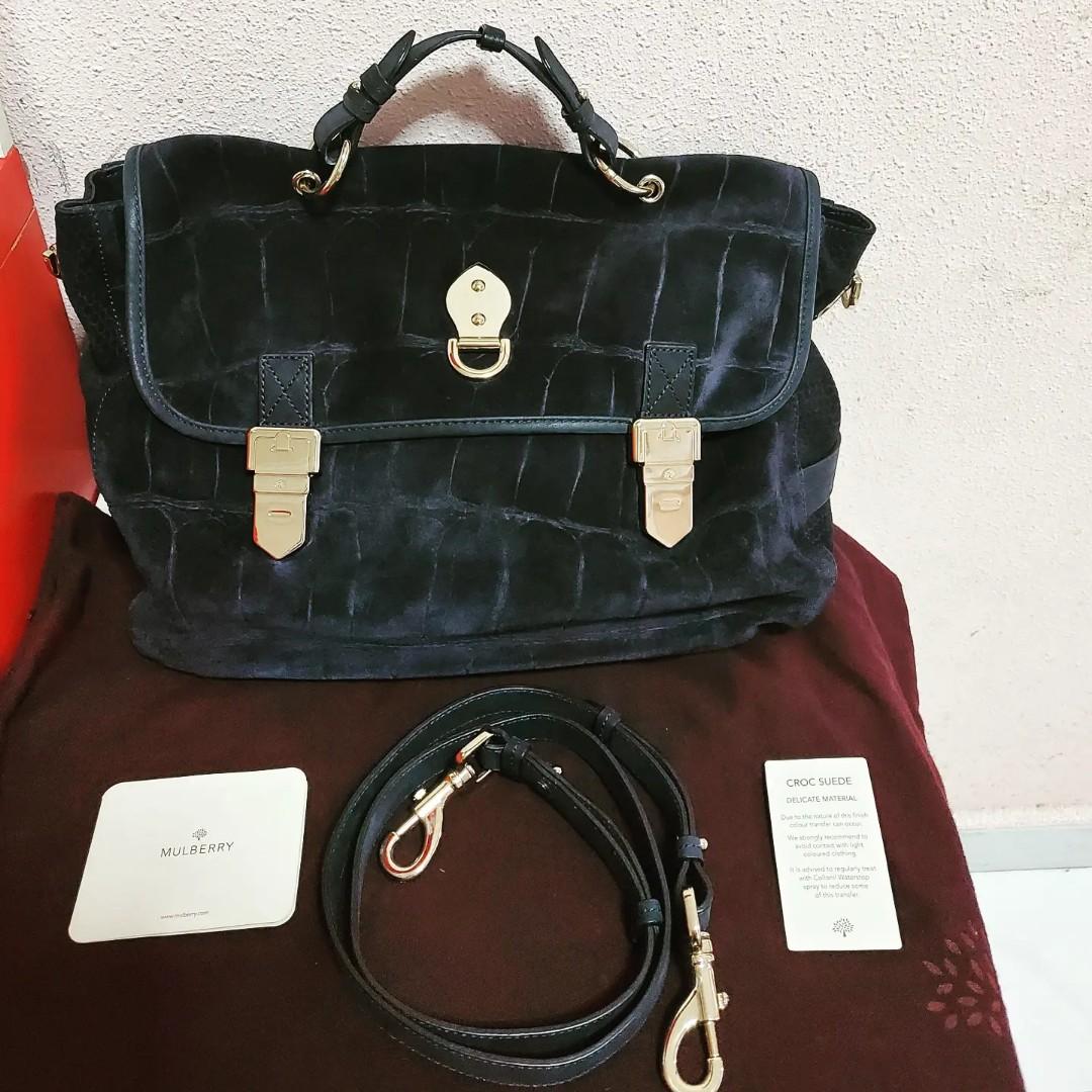 Navy blue mulberry bag hot sale