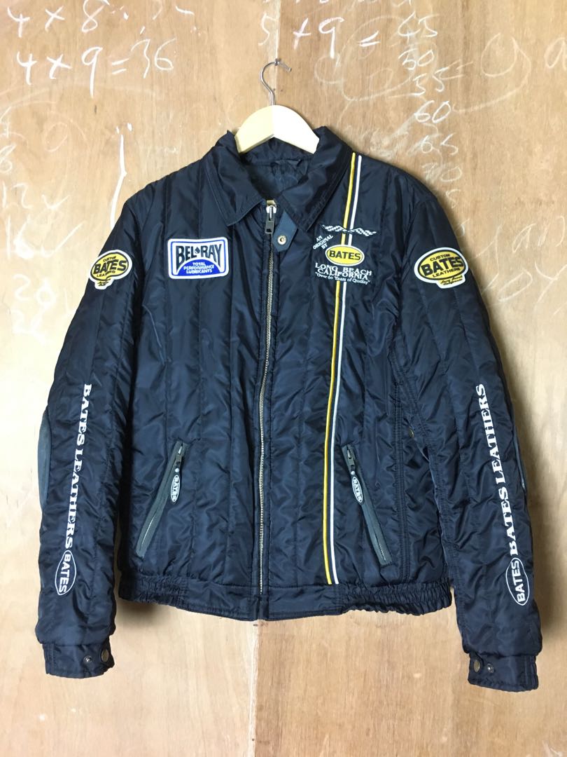 Bomber Jacket Biker Custom Bates Leathers Padding Jacket Men s