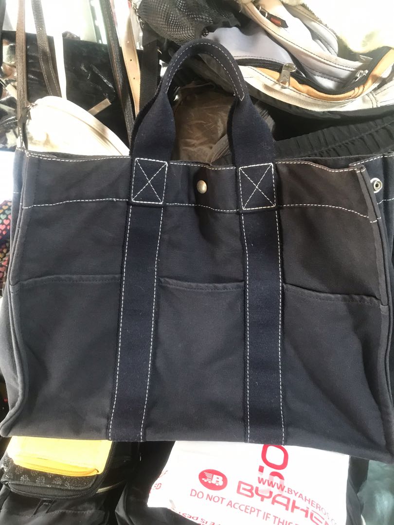 hermes canvas tote bag