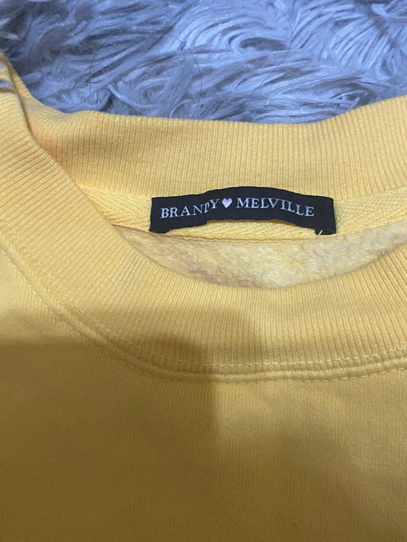 Brandy Melville Erica Honey Embroidery Sweatshirt