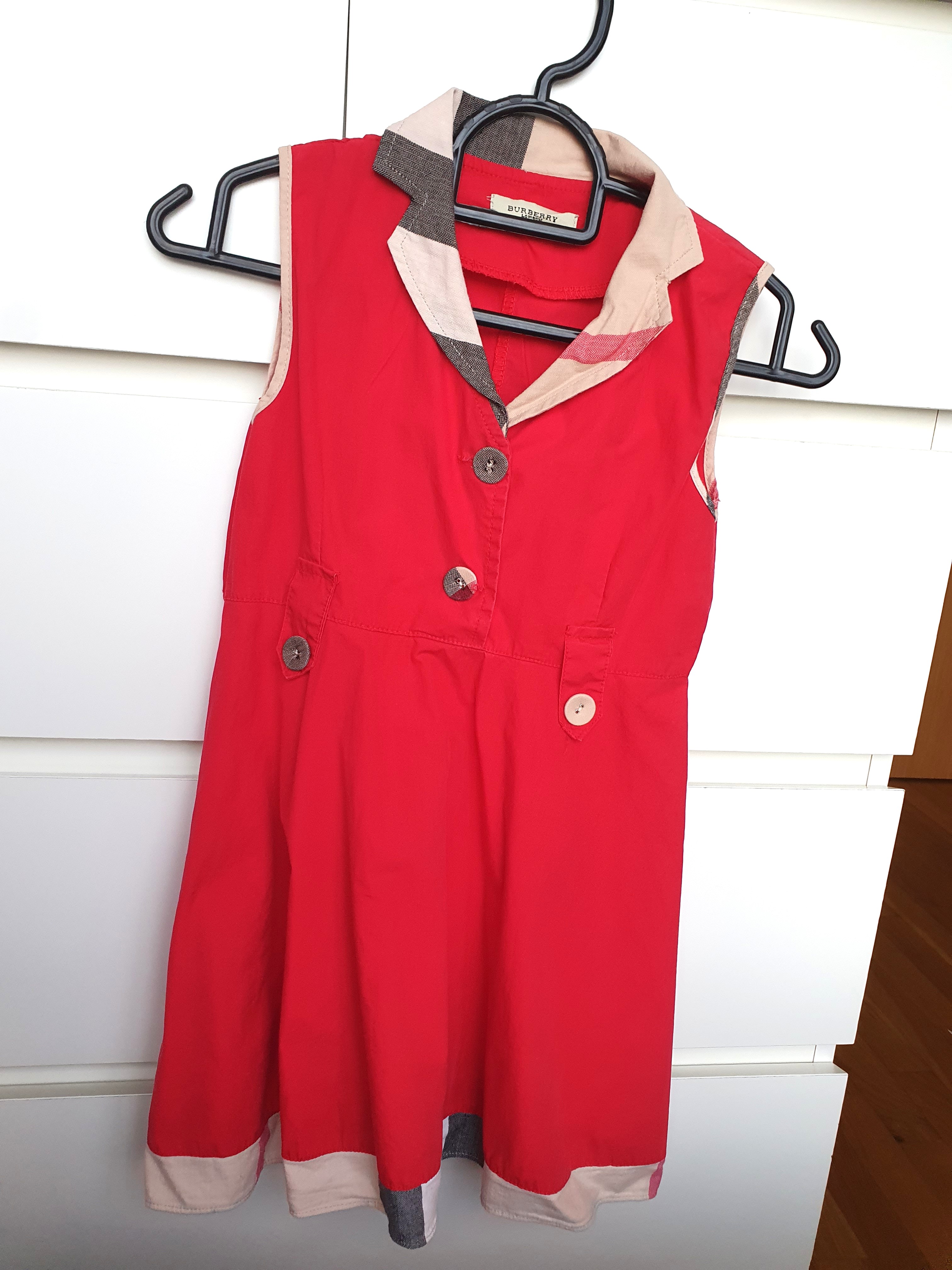 burberry red dress