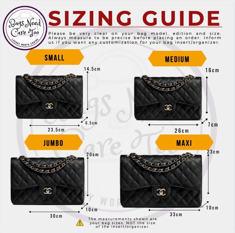 chanel small flap bag measurements