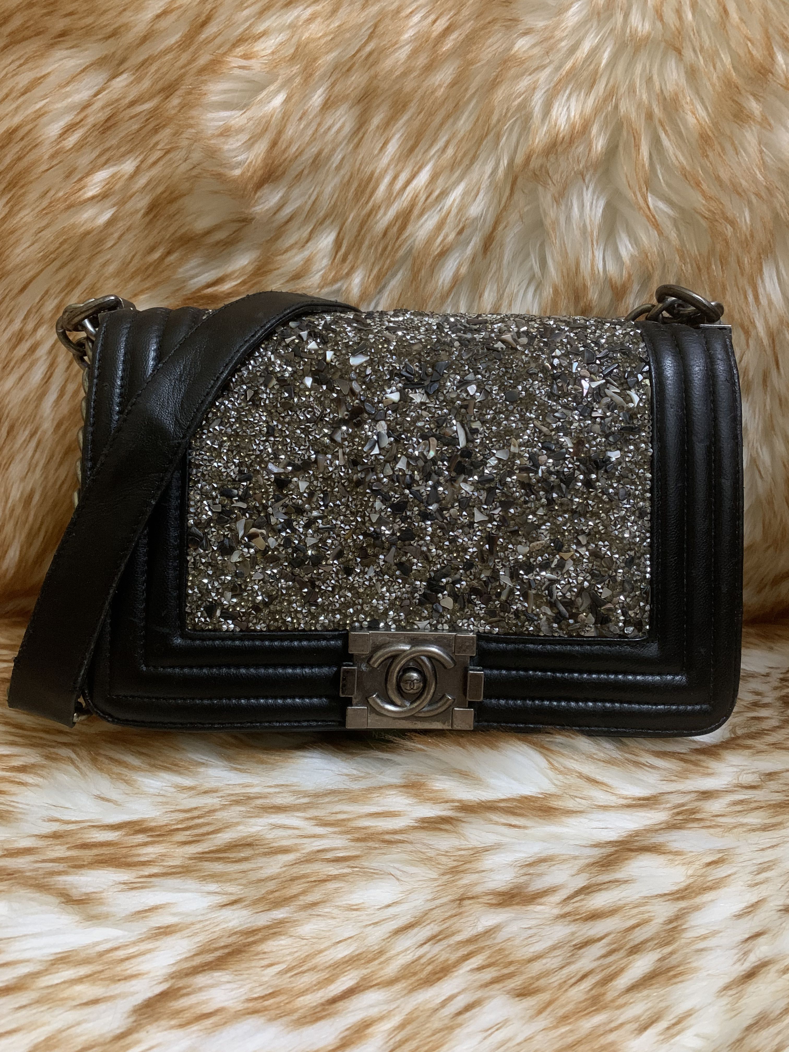 Chanel Le boy Limited w Tiny Stonesu0026Crystal, Women's Fashion, Bags u0026  Wallets, Purses u0026 Pouches on Carousell
