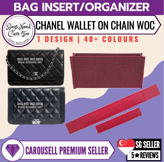  Felt Bag Insert Organizer for Chanel woc liner chain