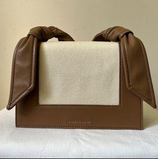 Charles & Keith Knotted Strap Handbag - Taupe