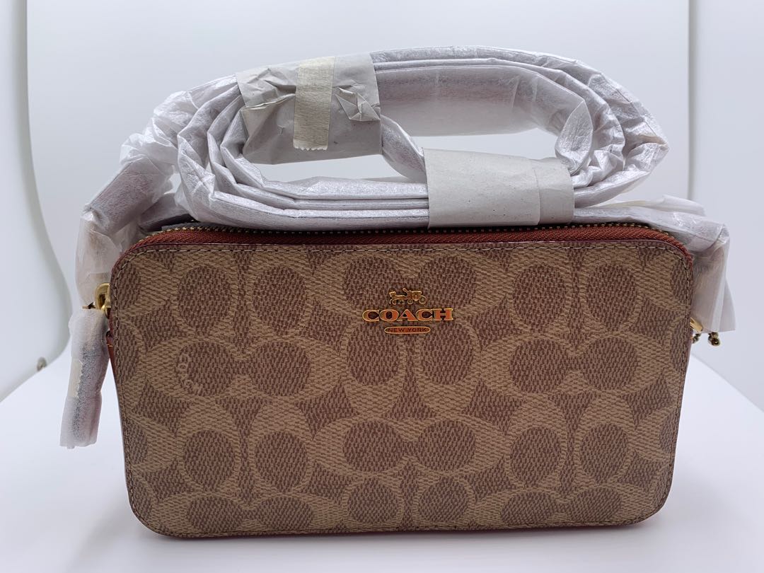 Authentic COACH KIRA CROSSBODY IN COLORBLOCK SIGNATURE CANVAS, Women