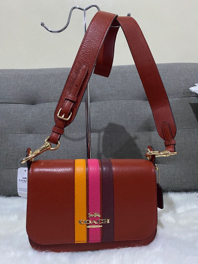 Coach jes messenger bag varsity stripe Luxury Bags Wallets on