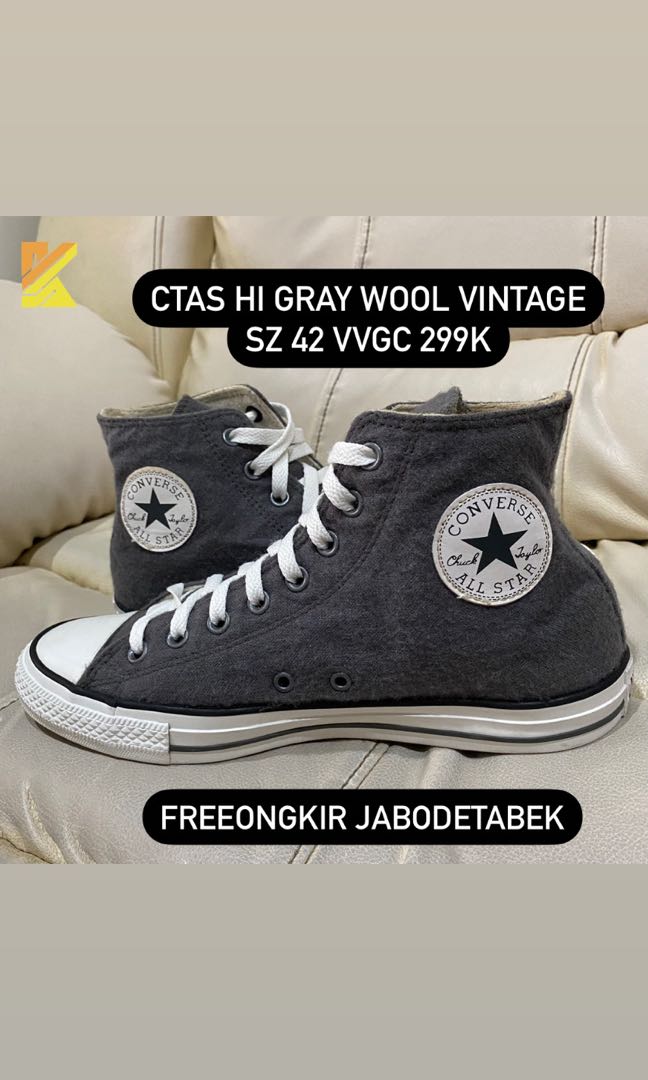 grey wool converse