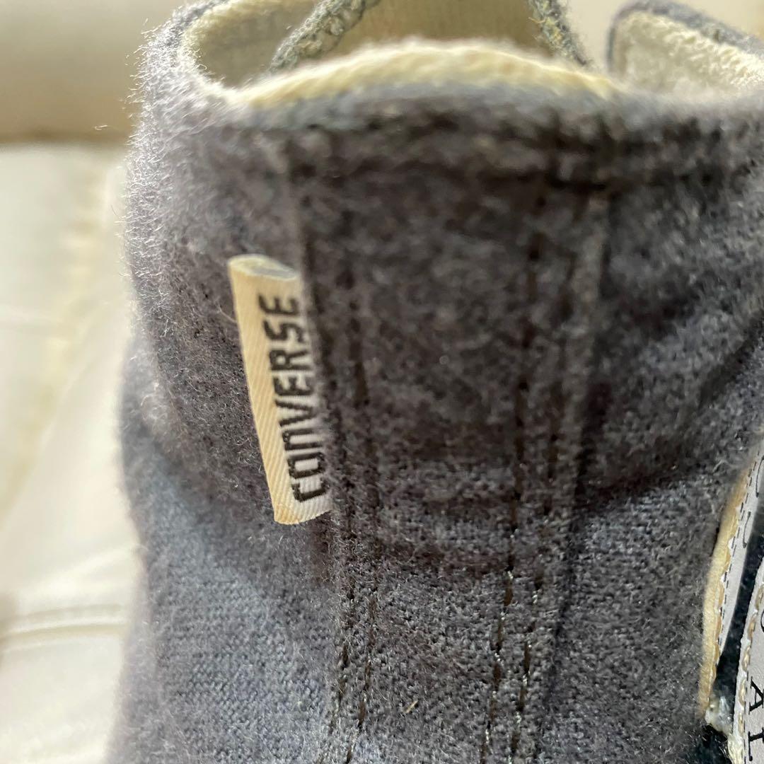 grey fluffy converse