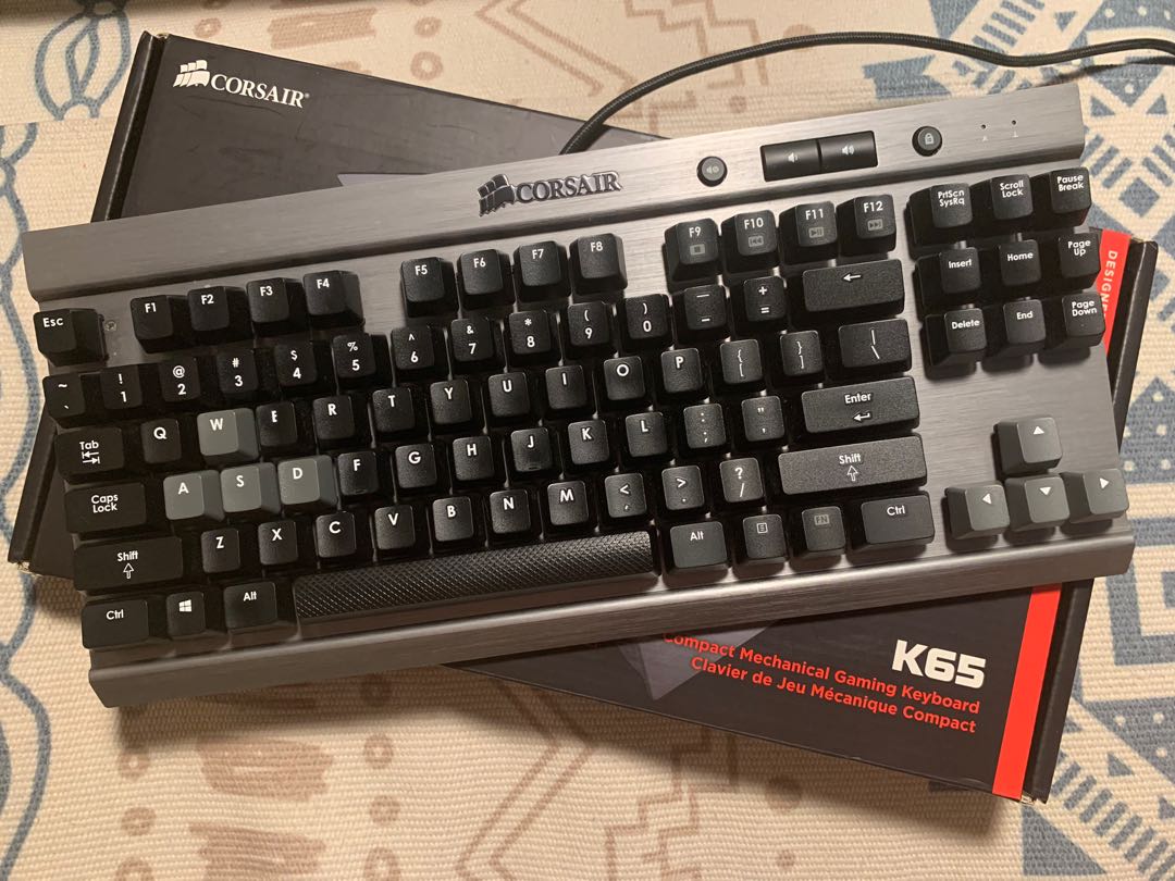 Corsair VENGEANCE® K65 Compact Mechanical Gaming Keyboard Red Switch, Computers & Tech, Parts