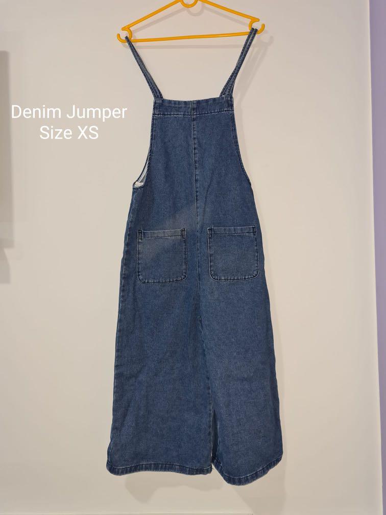 Denim jumpsuit dress clearance