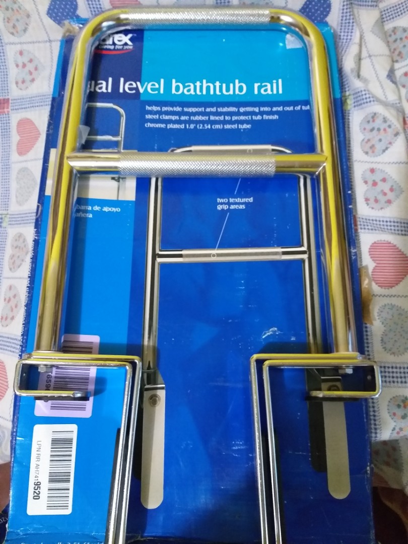 Dual Level Bathtub Rail, Furniture & Home Living, Bathroom & Kitchen