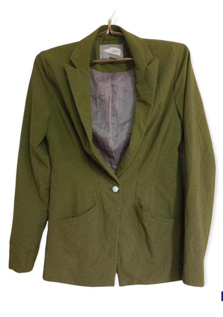 forever 21 green blazer