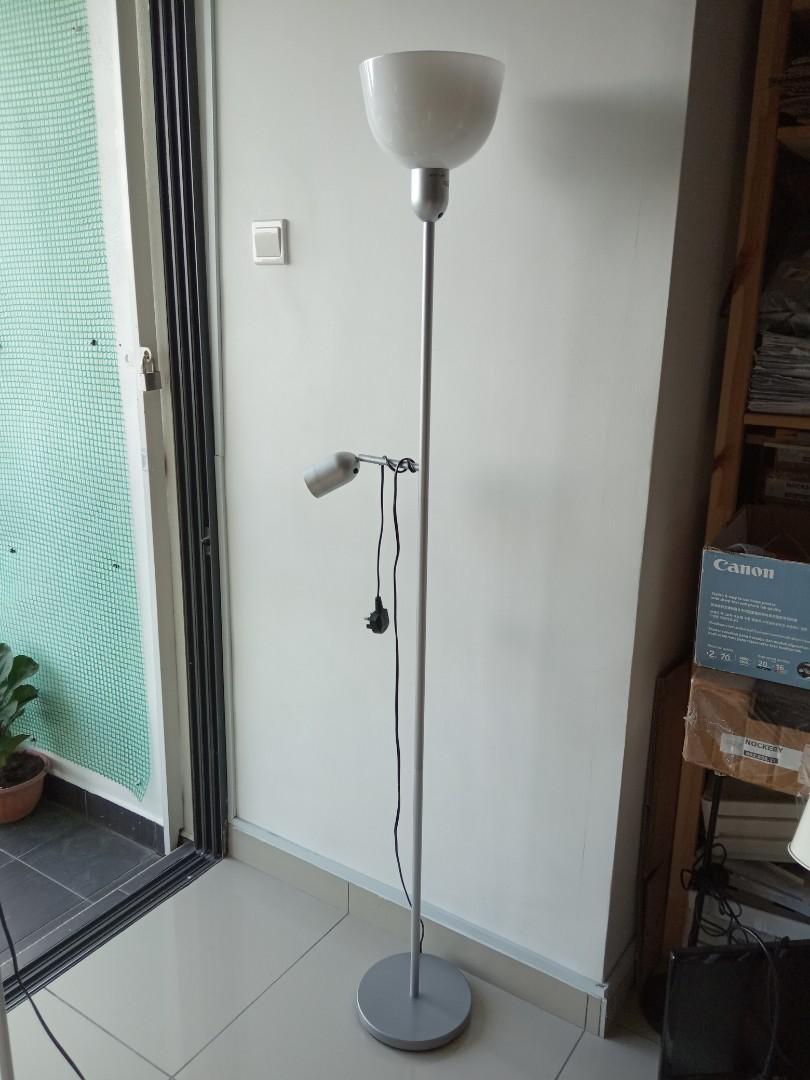 Uplighter with top reading lamp
