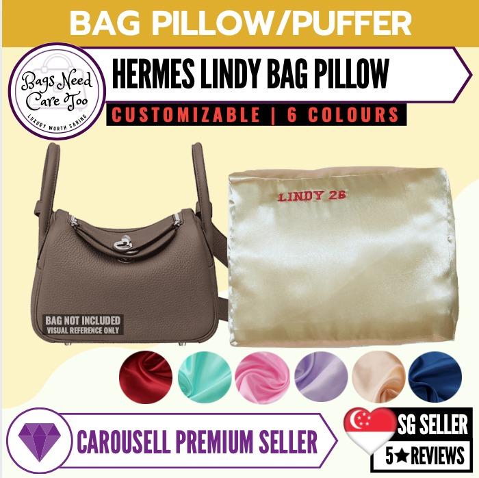 Satin Pillow Luxury Bag Shaper For Hermes Lindy 26 and Lindy 30.