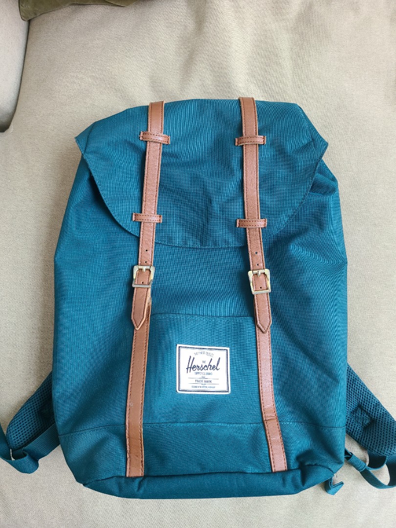 herschel dark green backpack