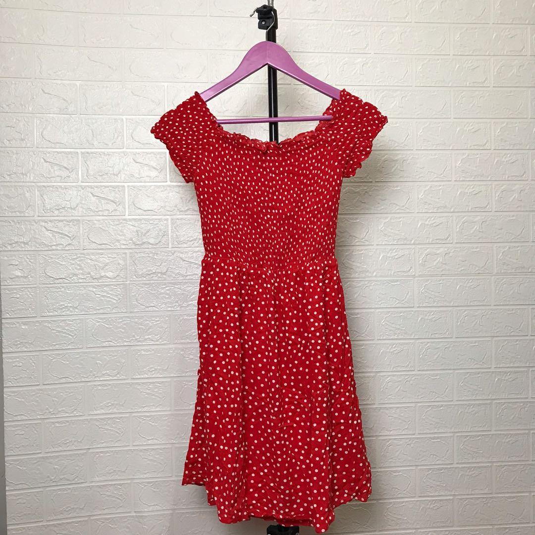 H&m red polka dot outlet dress