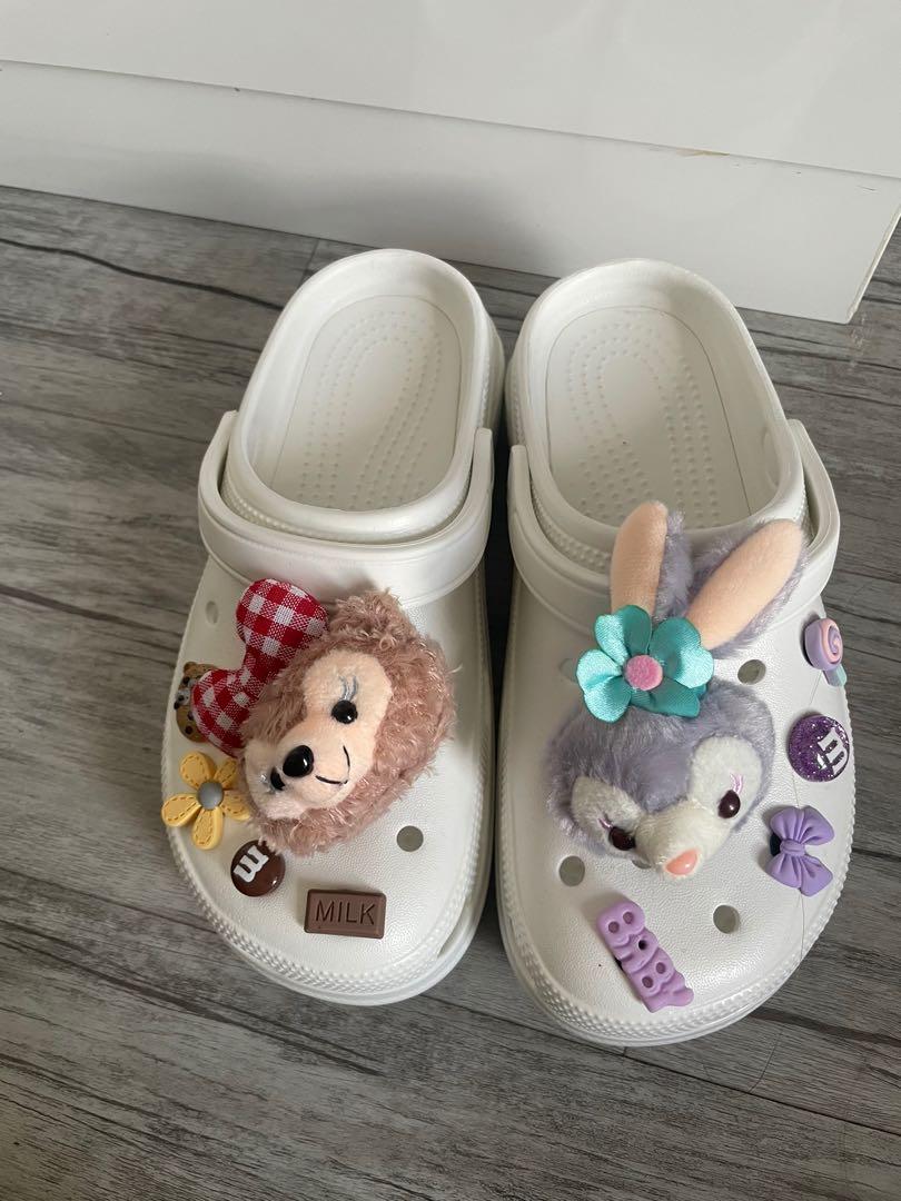 No Brand Crocs Shoes Hole Slippers White