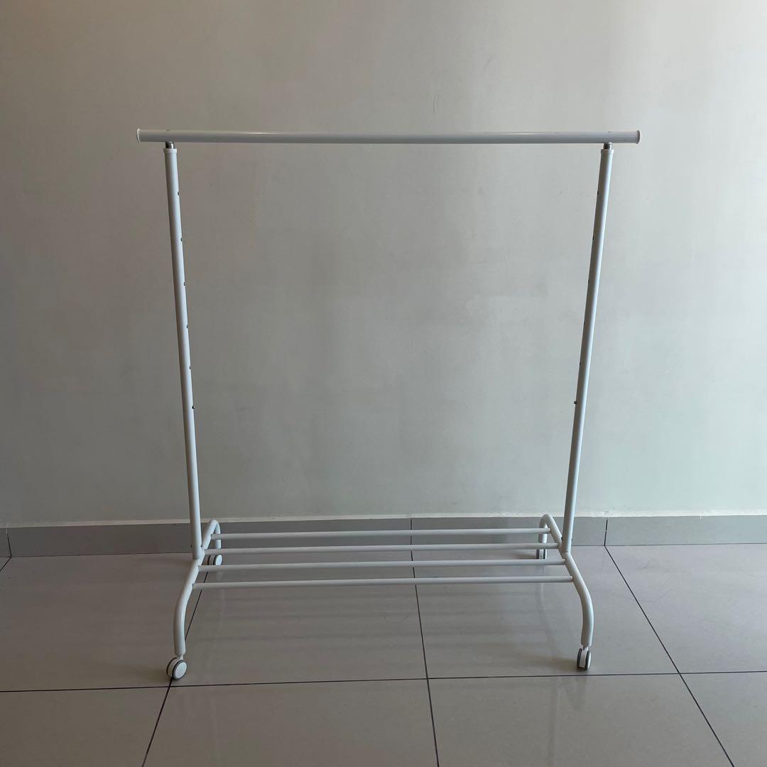 Ikea Rigga Clothes Rack With Wheels New Furniture Home Living