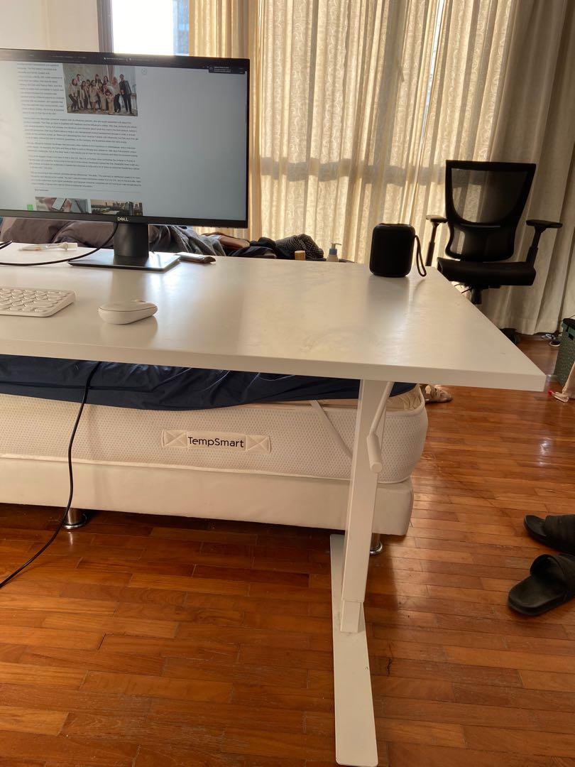 IKEA SKARSTA stand/sit table 160x80 cm, Furniture & Home Living