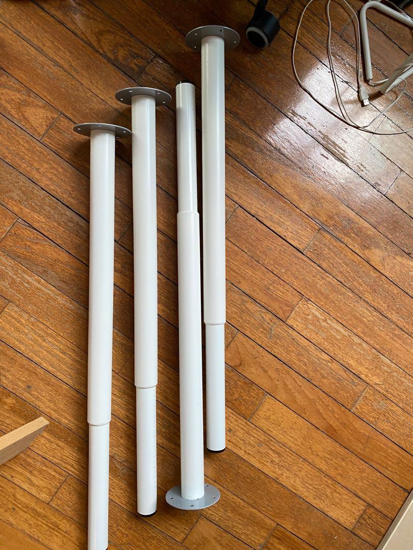 Ikea Table Legs (Adjustable), Furniture & Home Living, Furniture, Tables & Sets on Carousell