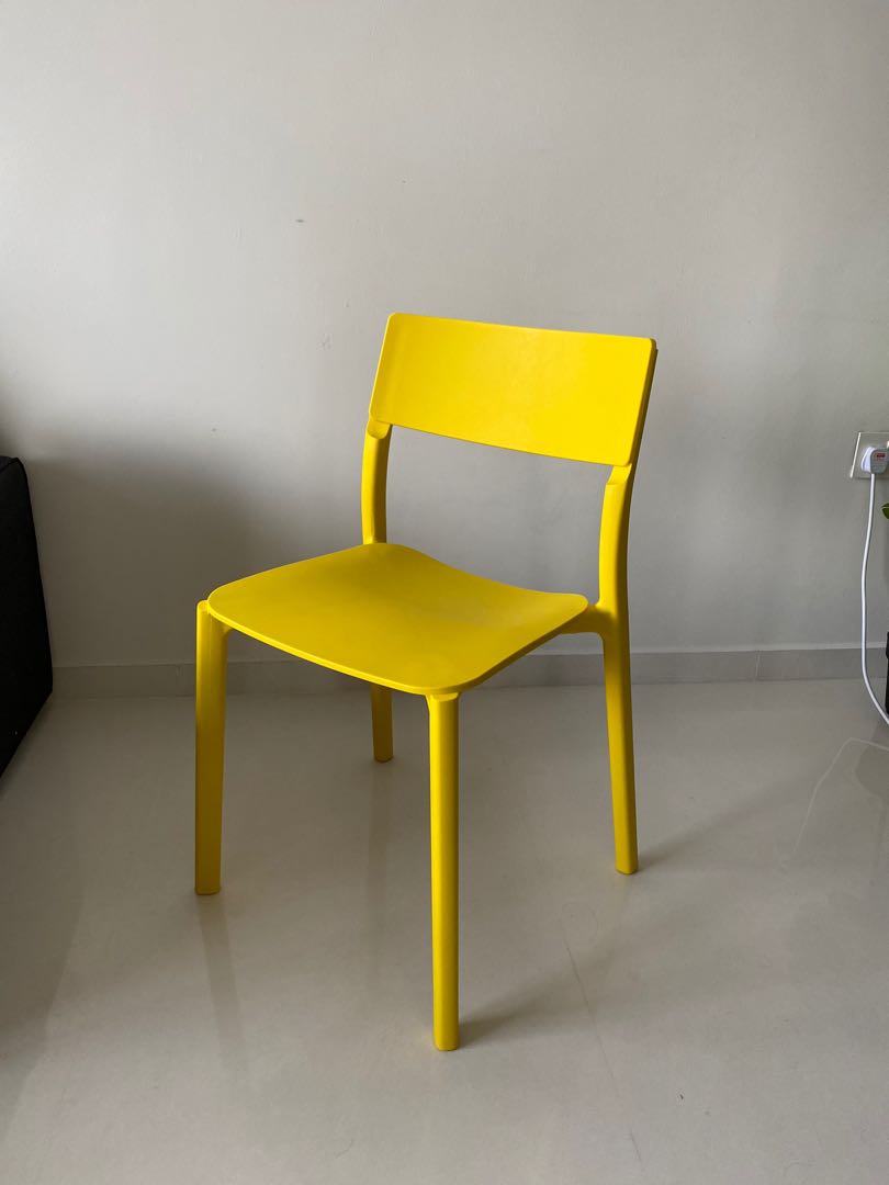IKEA yellow chair, Furniture & Home Living, Furniture, Chairs on Carousell