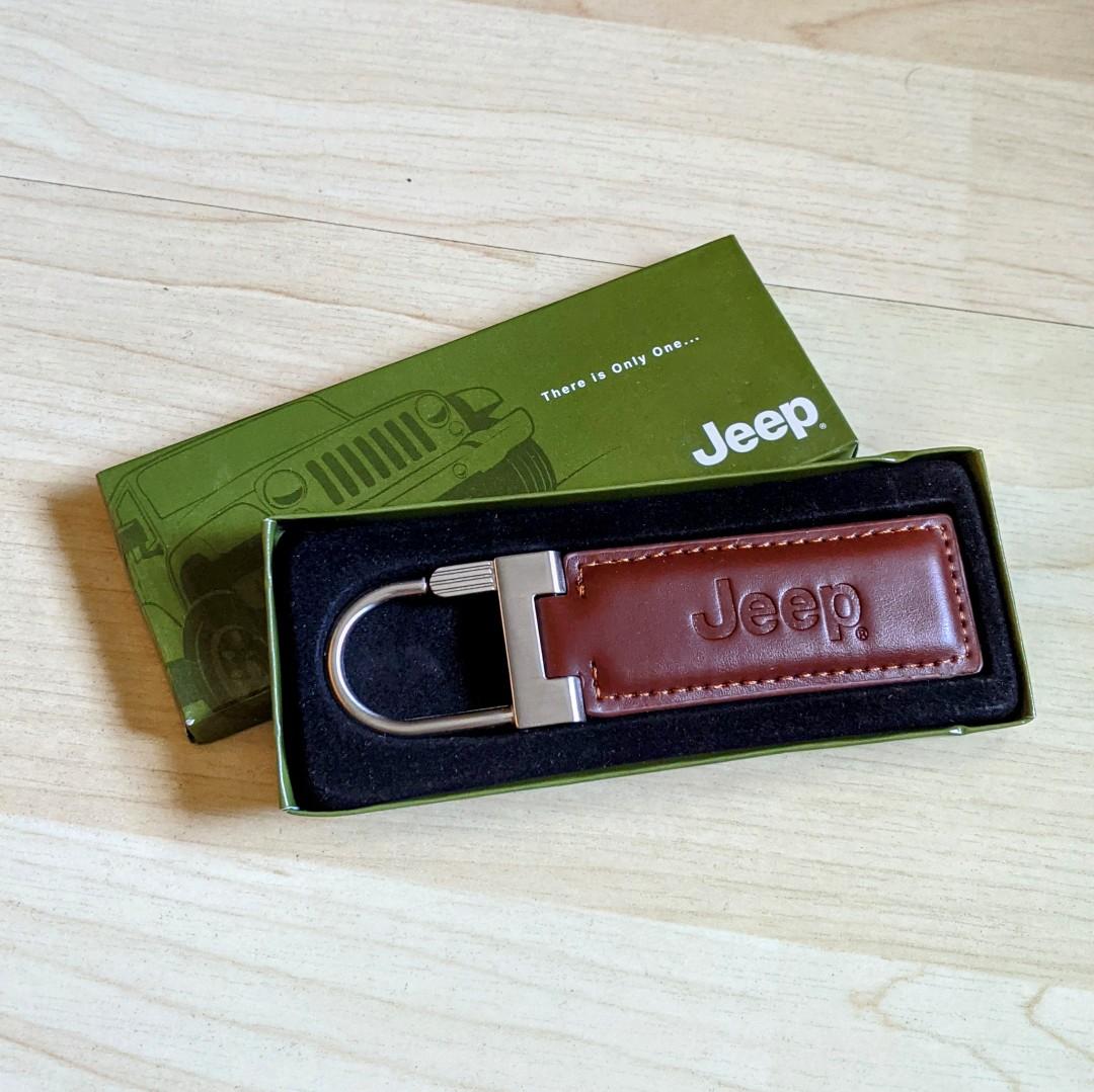 Jeep discount leather keychain
