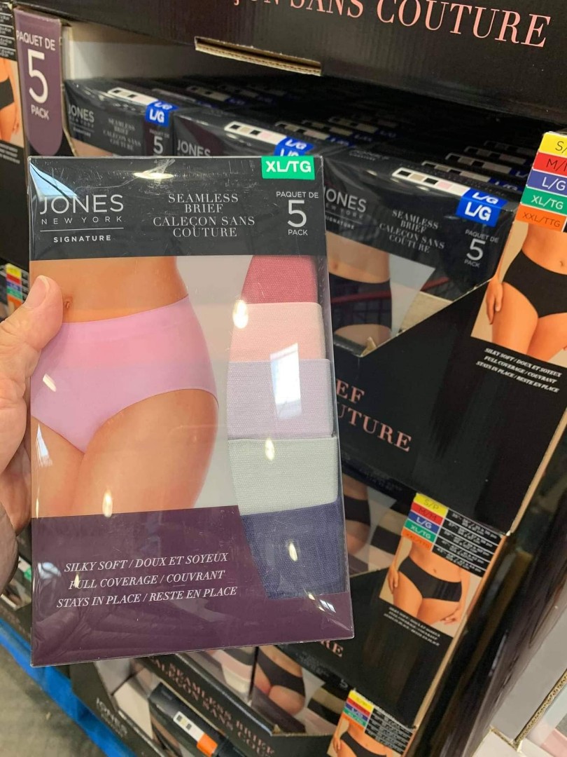 Jones New York Singnature 5Pk Seamless Hi-Cut Underwear Sz M