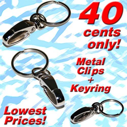 Keychain (Keyring with Metal Clip) *2022 Clearance Sale! Lowest Discount Prices!* (FRESH STOCK FOR CLEARANCE!) (Category: Craft Supplies & Tools) located in Singapore. Submitted by cdcomasia (Listing ID 192979909, Image 1). Description: Metal Key-ring clips with Carabiner hook type design suitable as a delightfully useful organizer holder for both men and women equally. Made from High Quality Metals. *(Delivery upon request. Local SG Seller Servi