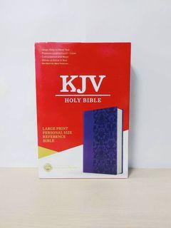 KJV Large Print Personal Size Reference Bible (purple floral leather)