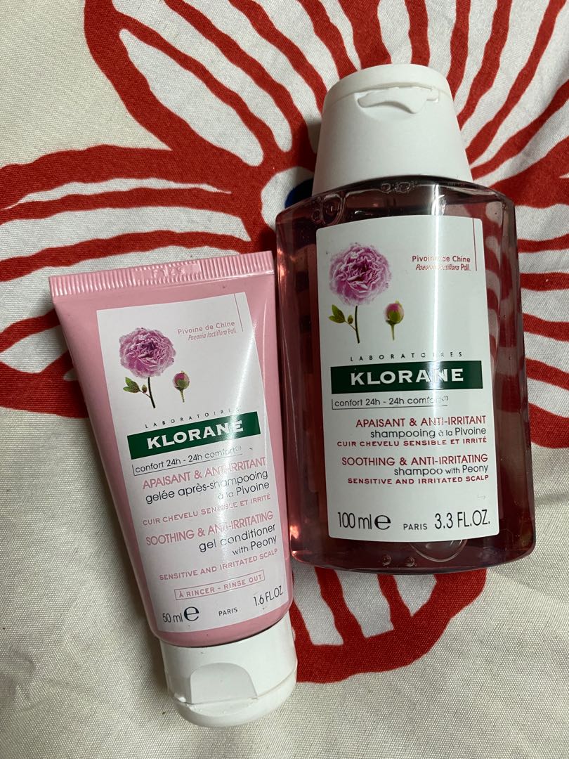Klorane Peony Shampoo & Conditioner Trial Size, Beauty & Personal Care,  Hair on Carousell