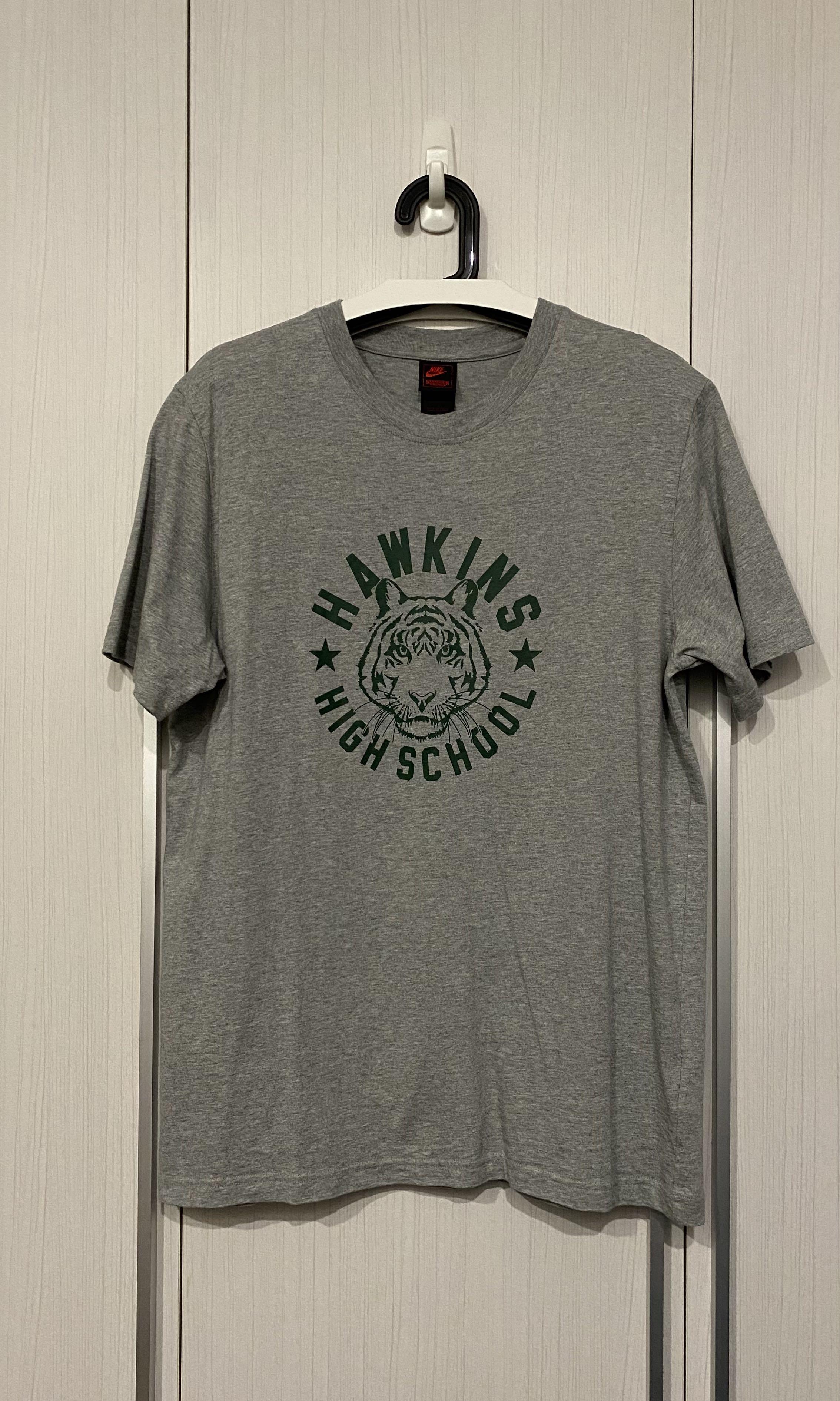 Nike x stranger things store hawkins high hoodie heather grey