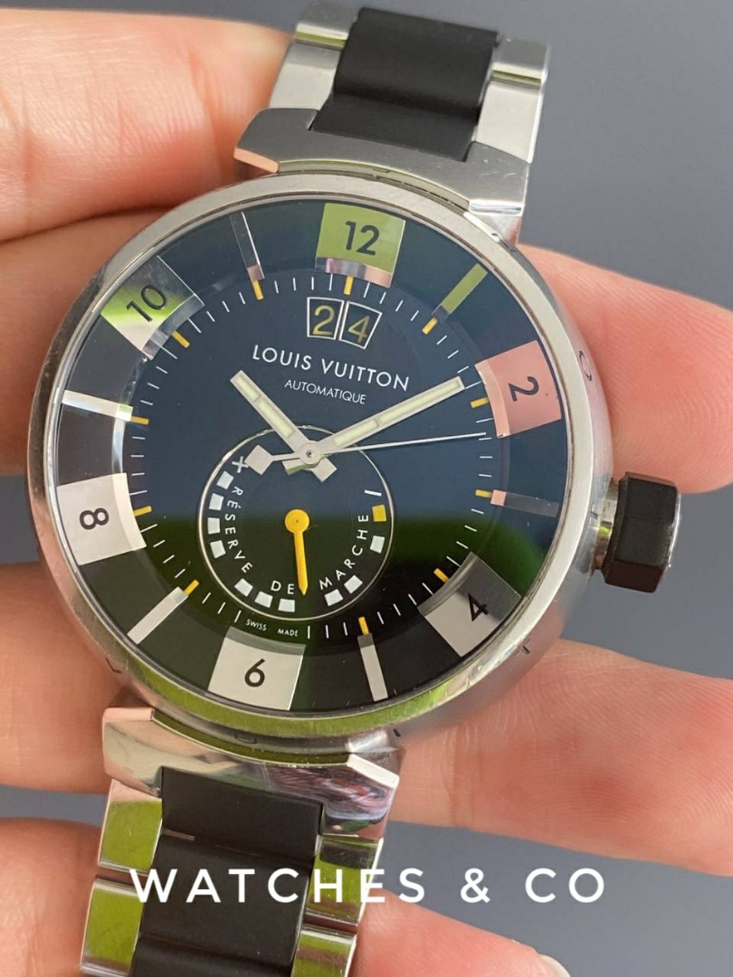 Louis Vuitton Tambour Street Diver, automatic, 44mm, Steel Green
