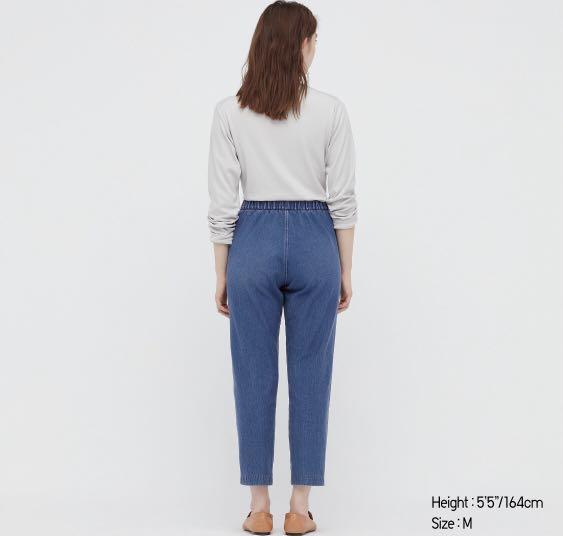 Denim Jersey Tapered Trousers