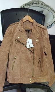 Mango Brown leather Jacket