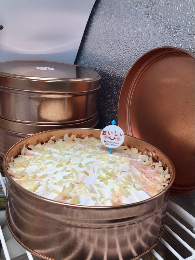 Matcha Cream Cheese Cake (Category: Homemade Bakes) located in Tanza. Submitted by shopiefy (Listing ID 1119938831, Image 2). Description: In 6 x 2 inch tin can Layered with cream cheese & strawberry filling Topped with Chopped Almonds Matcha Treats by Oishii Foodie.Ph is not that too sweet and not too strong Matcha taste. Because we be minimally use sweetener. .