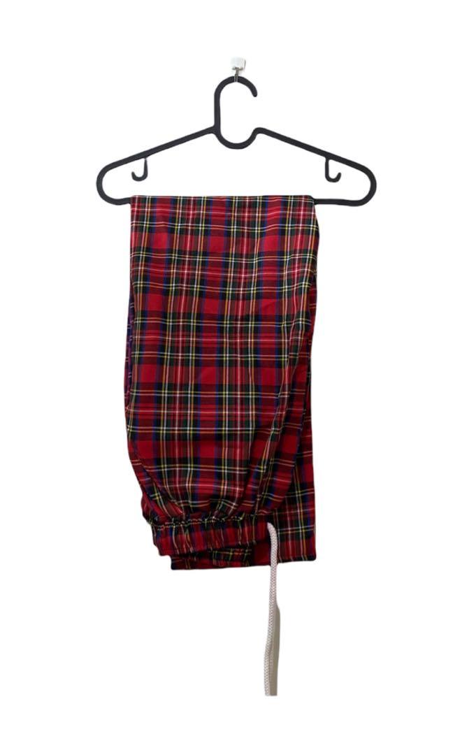 Red plaid clearance joggers