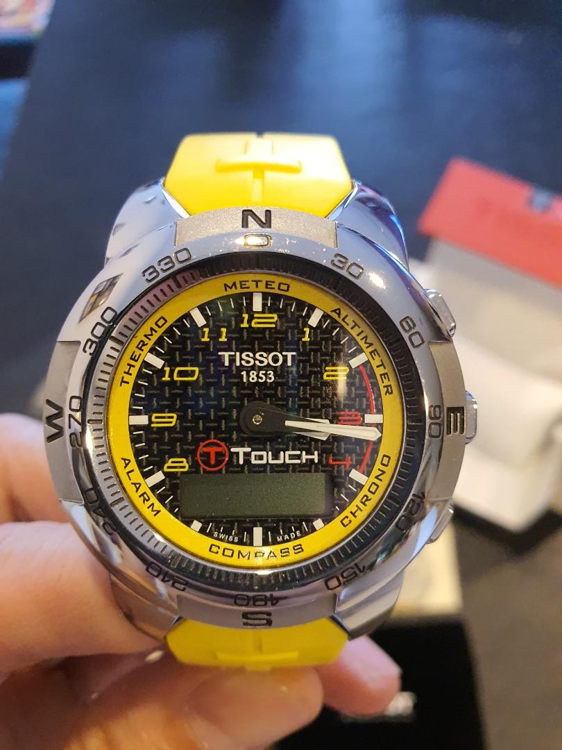 Nascar Special Yellow Edition Tissot T Touch Luxury Watches on
