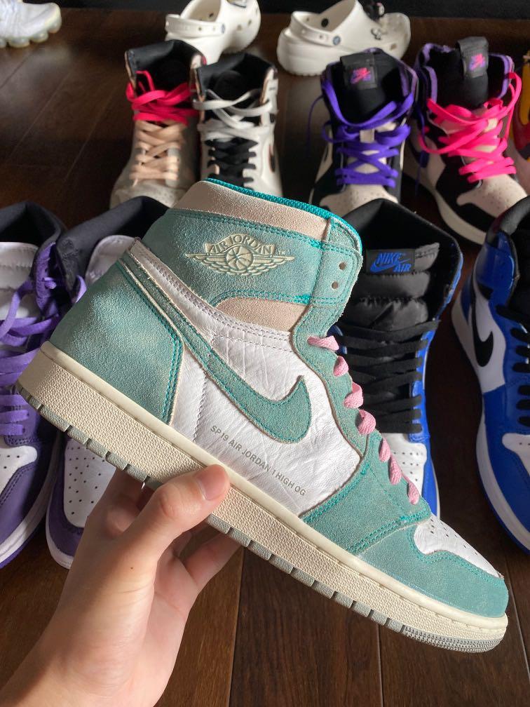 Turbo green jordan 1 purple laces sales