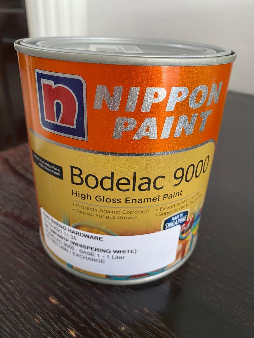 Nippon Paint Bodelac 9000 Whispering White 1 Litre, Furniture & Home