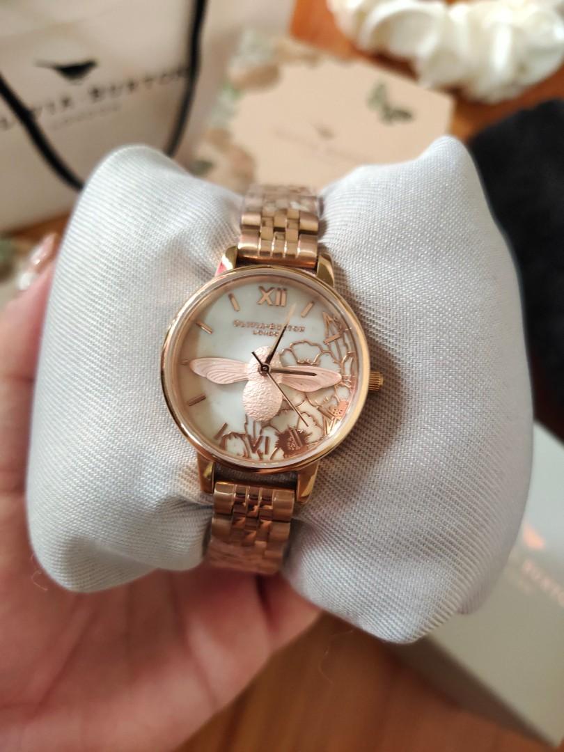 Olivia burton abstract florals ladies watch OB16VM26 Fesyen