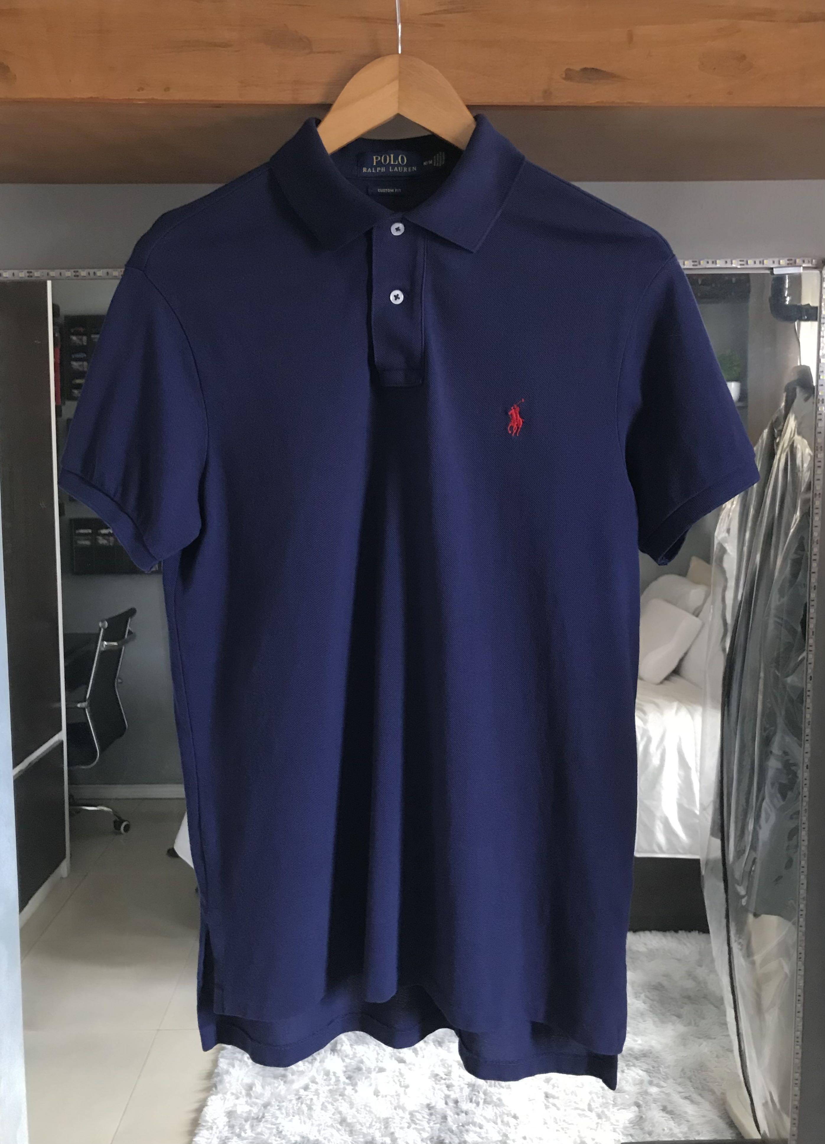 fictie Verknald Trechter webspin Polo Ralph Lauren Custom Fit Polo Shirt, Men's Fashion, Tops & Sets,  Tshirts & Polo Shirts on Carousell