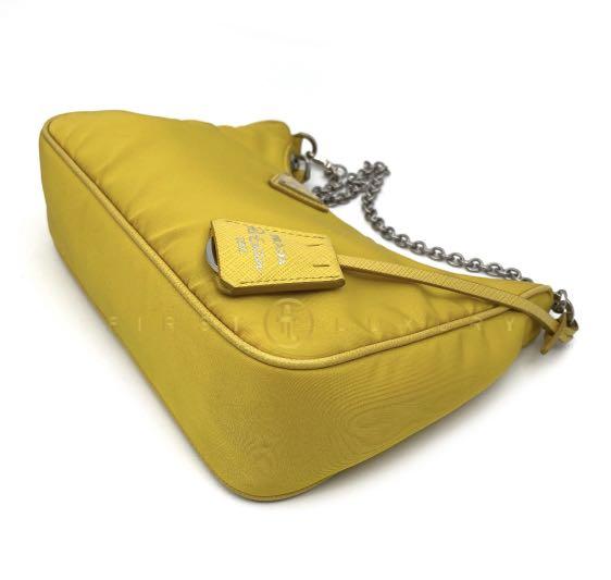 PRADA Nylon Re-Edition 2005 Shoulder Bag Pineapple Yellow 917928