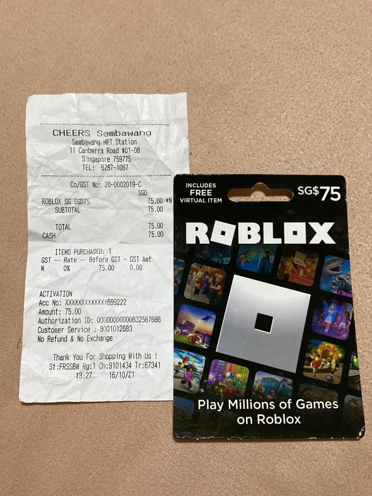 How Much is a 75 Robux Gift Card 
