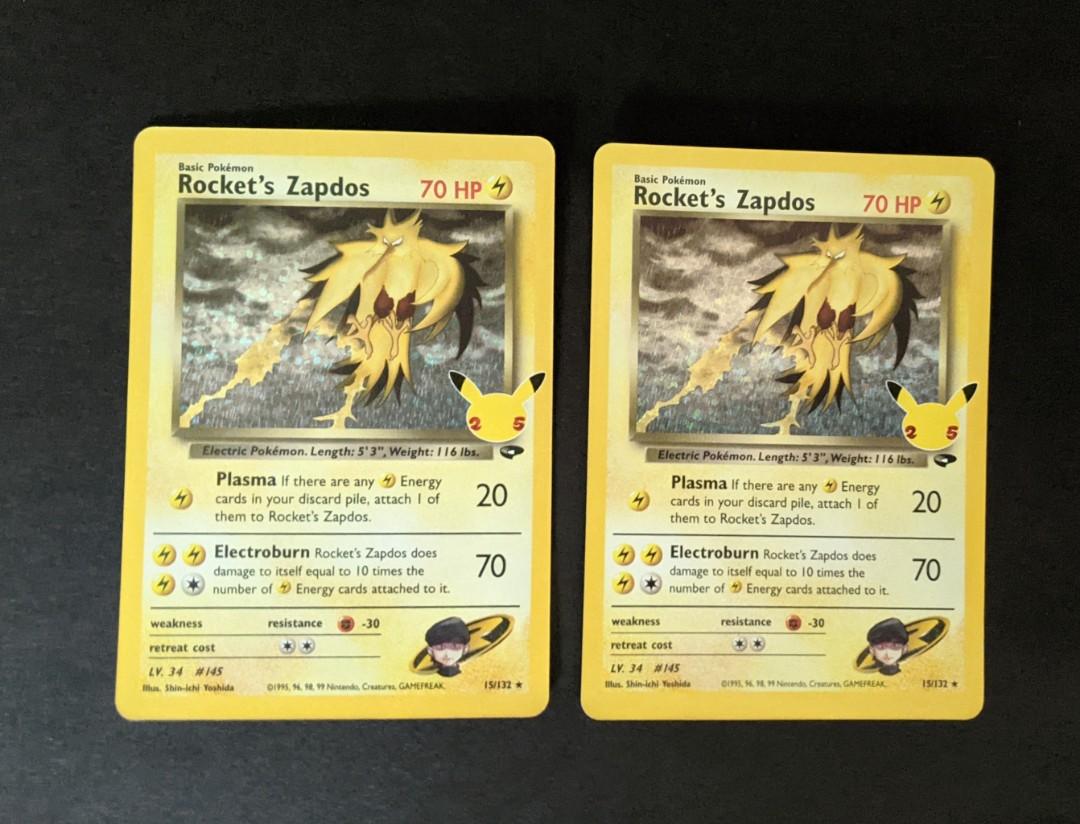 Rockets Zapdos 25th Celebrations Pokemon Card Tcg Hobbies And Toys Toys And Games On Carousell 