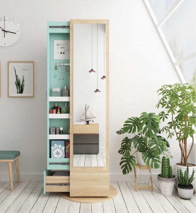 Rotating deals dressing table