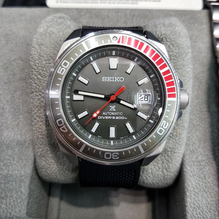 Seiko Samurai Limited Edition Grey Zimbe 9 SRPD13k Men s Fashion