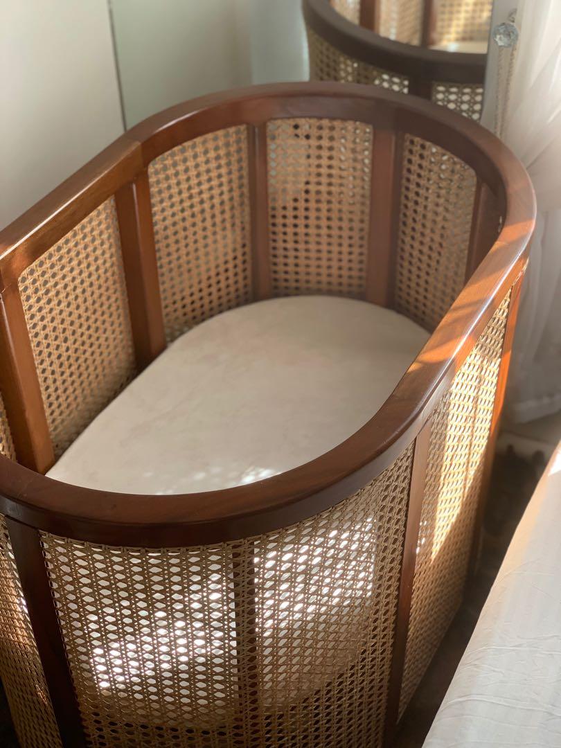 Solihiya Crib/Co-sleeper (Category: Cots & Cribs) located in Taguig. Submitted by zablaza (Listing ID 1119904747, Image 2). Description: FREE DELIVERY WITHIN METRO MANILA!!! Custom made solihiya-mahogany wood crib Stokke inspired w/ pulleys for easy mobility 26"x36" ideal for co-sleeping & tight limited space Comes w/ mattress & 2 fitted sheets .