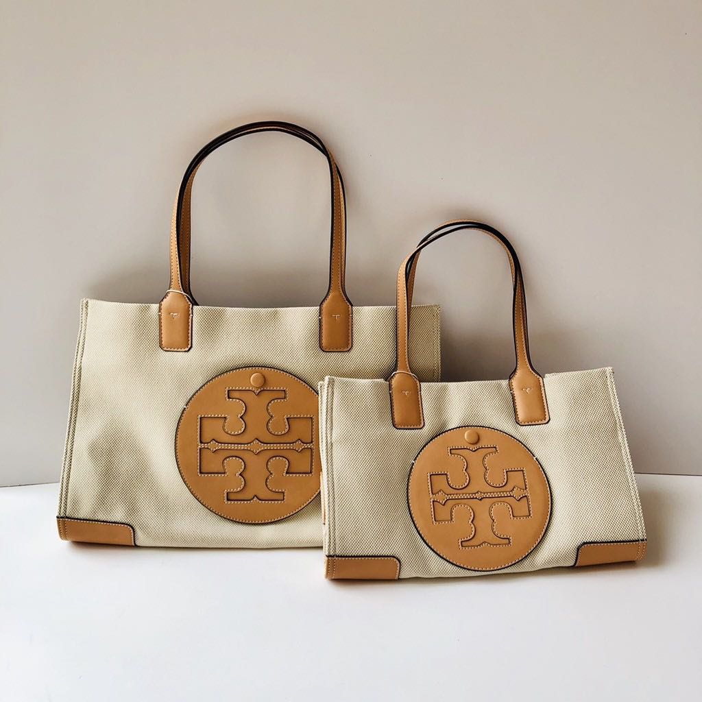 TB tory burch new canvas with leather shopping bag can be carried
